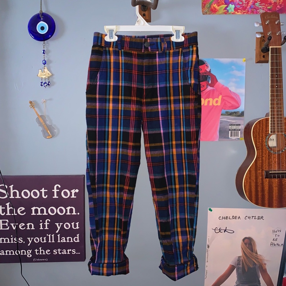 HOLLISTER Plaid Pants- High Ride, XS